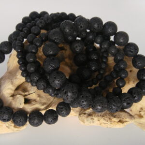 Bracelet élastique en pierre de Lave