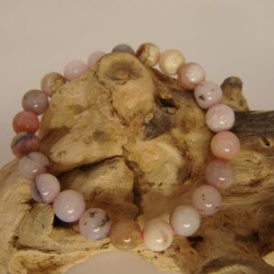 Bracelet élastique en pierre d'Opale rose