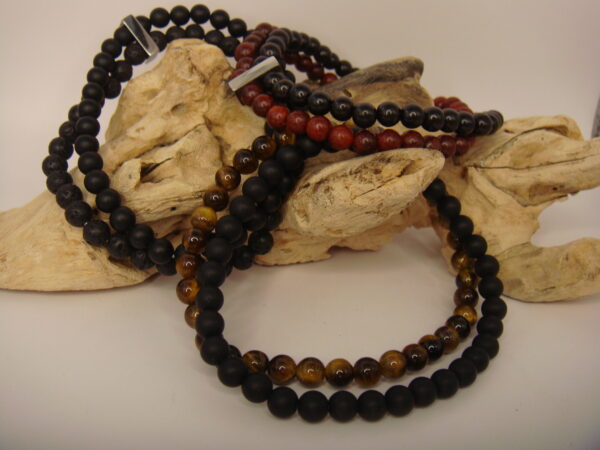 Bracelet élastique homme double rang – Image 2