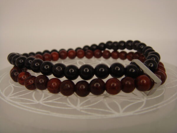 Bracelet élastique homme double rang – Image 3