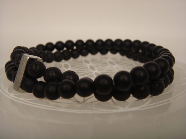 Bracelet élastique homme double rang – Image 6