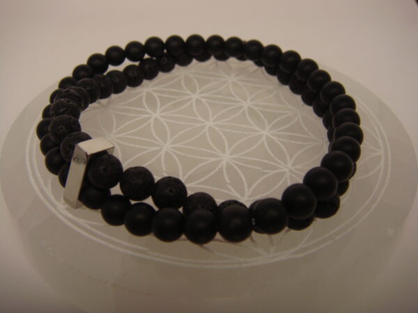 Bracelet élastique homme double rang – Image 5