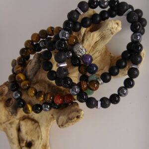 Bracelet élastique multipierres boules 8mm