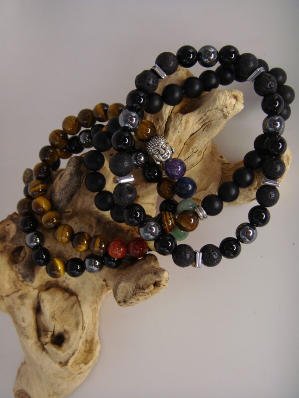 Bracelet élastique multipierres boules 8mm