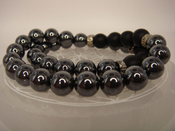 Bracelet élastique homme multipierres boules 10mm – Image 9