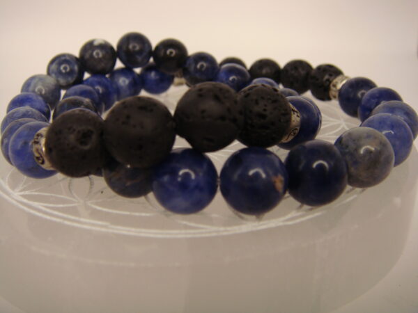 Bracelet élastique homme multipierres boules 10mm – Image 11