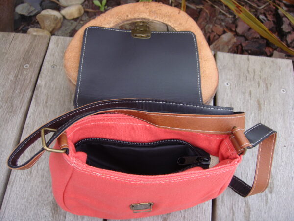 Sac à main en tissu & simili cuir – Image 5