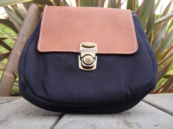 Sac à main en tissu & simili cuir – Image 2