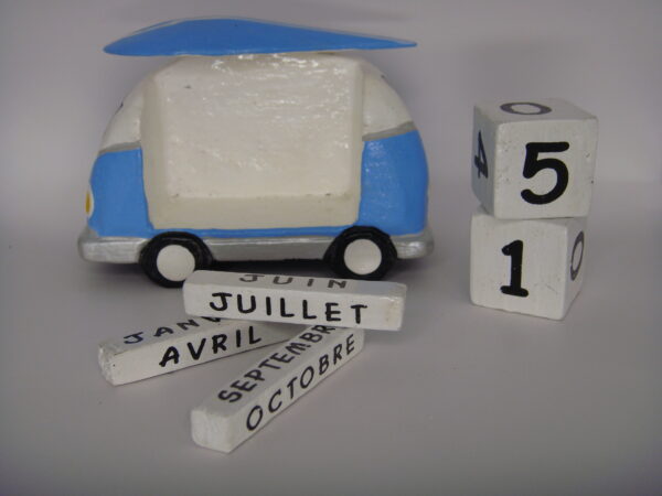 Calendrier perpétuel combi surf en bois – Image 4