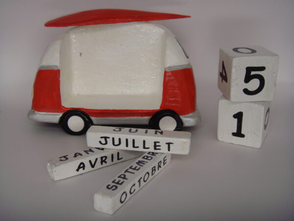 Calendrier perpétuel combi surf en bois – Image 3