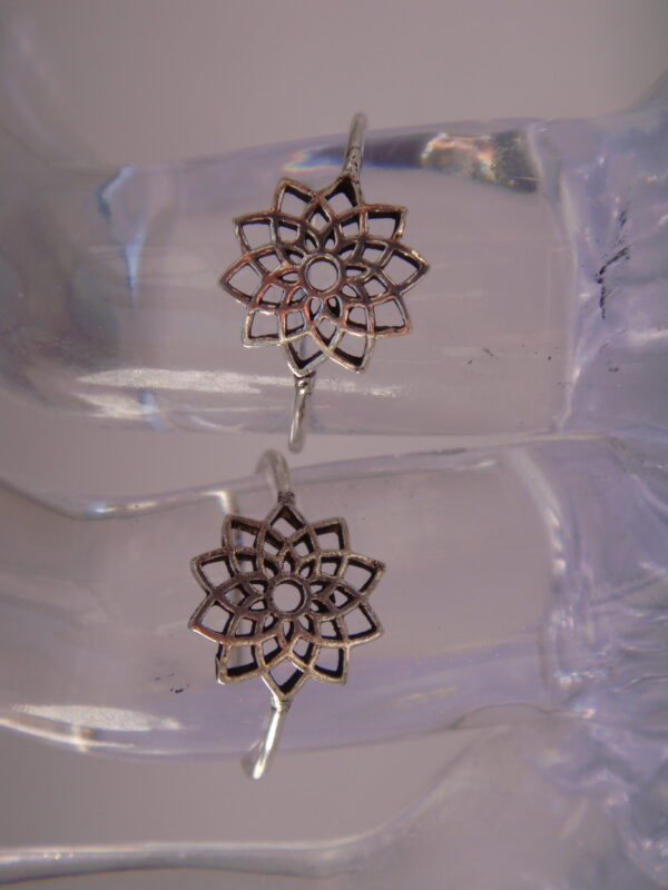 Bague argent fleur de lotus mandala – Image 3
