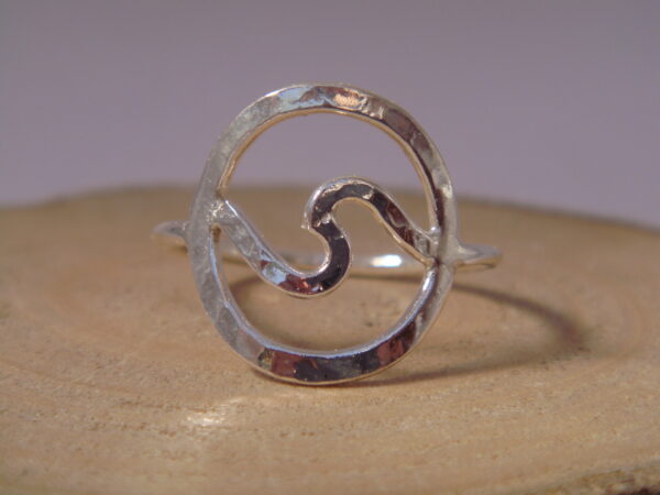 Bague argent vague – Image 3
