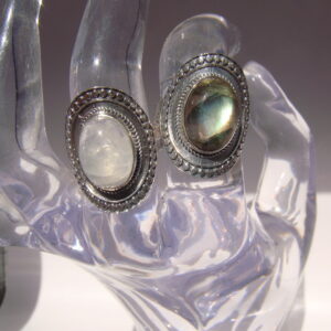 Bague ethnique argent & pierre naturelle