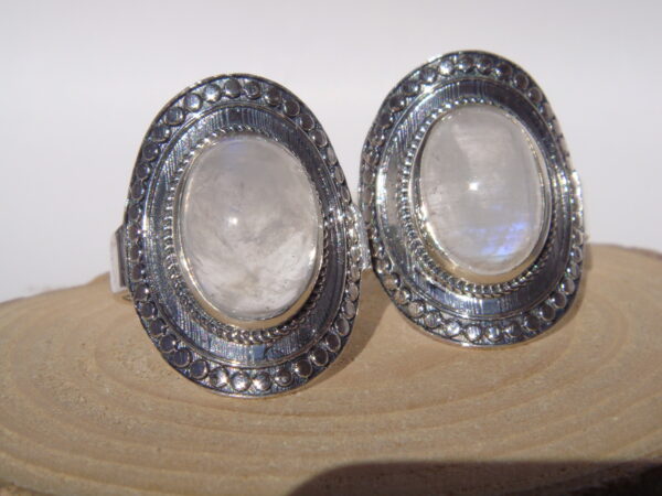 Bague ethnique argent & pierre naturelle – Image 2