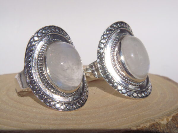 Bague ethnique argent & pierre naturelle – Image 4