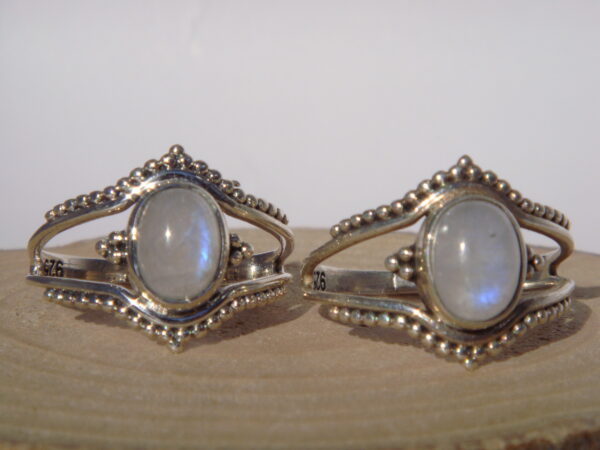 Bague ethnique argent & pierre naturelle – Image 4