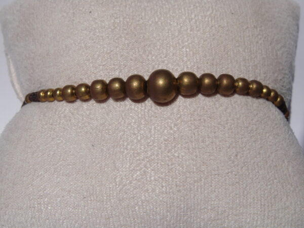 Bracelet laiton en coton ciré – Image 5