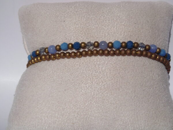 Bracelet laiton en coton ciré – Image 6