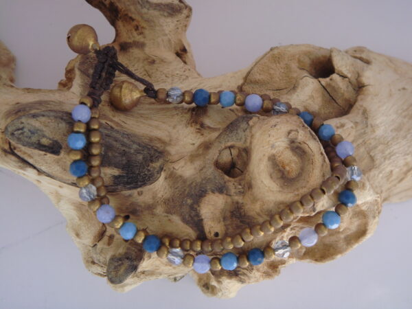 Bracelet laiton en coton ciré – Image 8