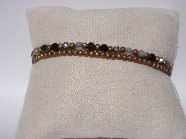 Bracelet laiton en coton ciré – Image 7