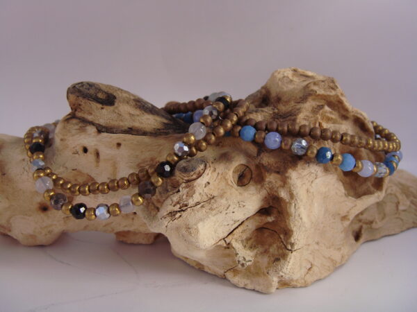 Bracelet laiton en coton ciré – Image 3