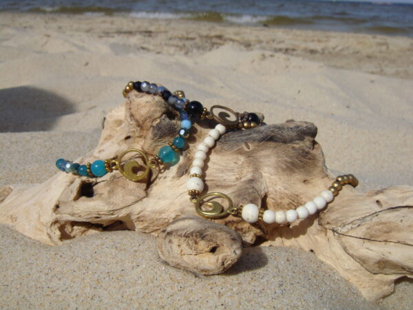 Bracelet laiton en coton ciré – Image 14