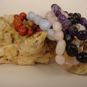 Bracelet élastique en pierre naturelle gros grains