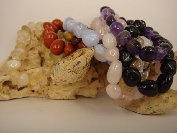 Bracelet élastique en pierre naturelle gros grains