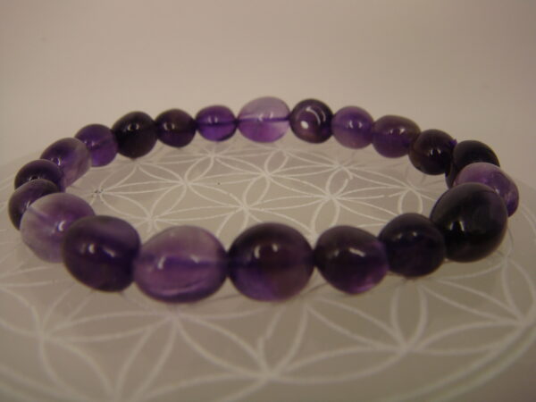 Bracelet élastique en pierre naturelle gros grains – Image 2