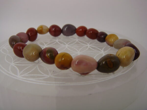 Bracelet élastique en pierre naturelle gros grains – Image 15