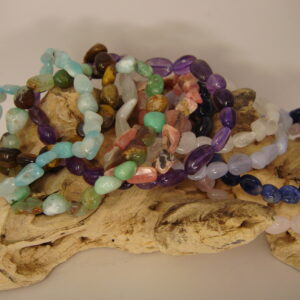 Bracelet élastique en pierre naturelle en grains