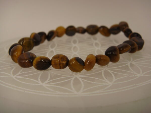 Bracelet élastique en pierre naturelle en grains – Image 2
