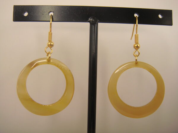 Boucles d'oreilles en corne naturelle – Image 15