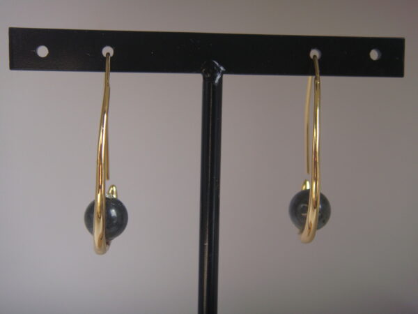 Boucles d'oreilles pierre fine & laiton – Image 7