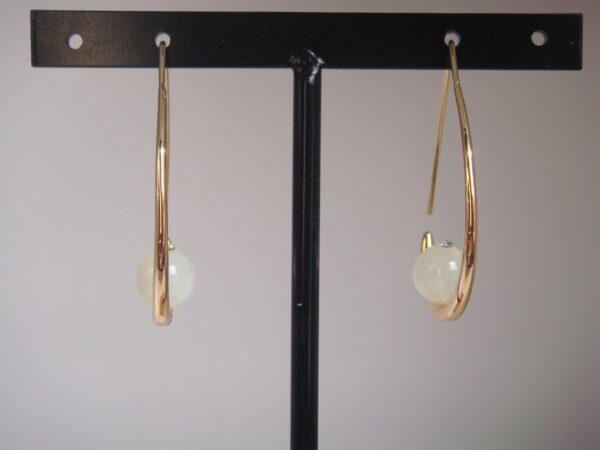 Boucles d'oreilles pierre fine & laiton – Image 9