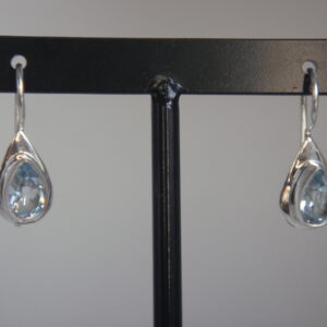 Boucles d'oreilles argent & pierre en facettes