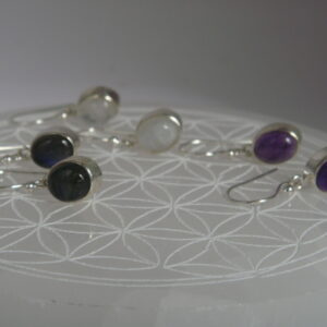 Boucles d'oreilles argent & pierre naturelle
