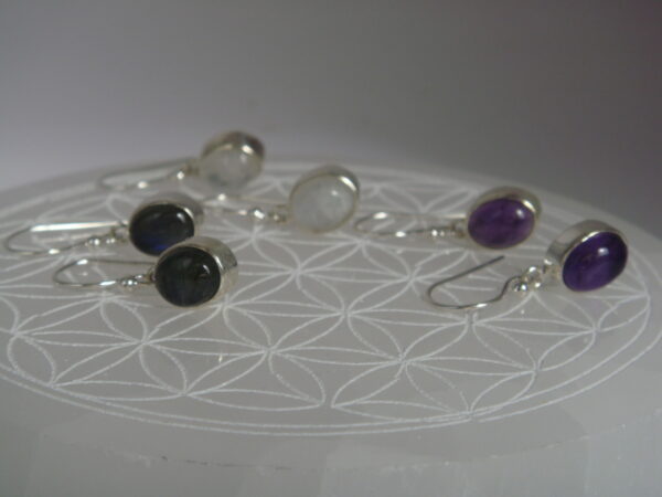 Boucles d'oreilles argent & pierre naturelle