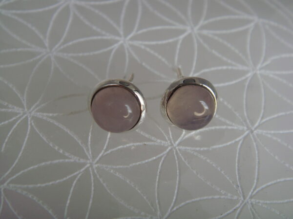 Boucles d'oreilles puces argent & pierre naturelle – Image 8