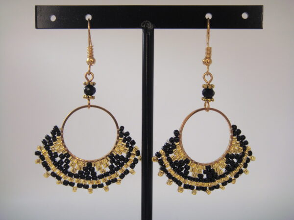 Boucles d'oreilles laiton & perles fines – Image 5
