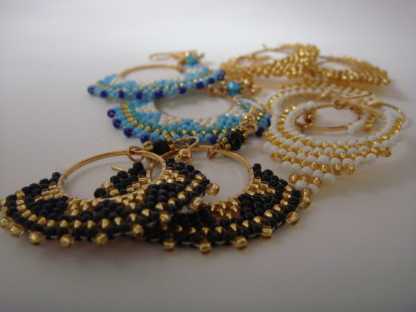 Boucles d'oreilles laiton & perles fines