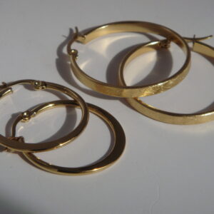 Boucles d'oreilles acier doré style créole