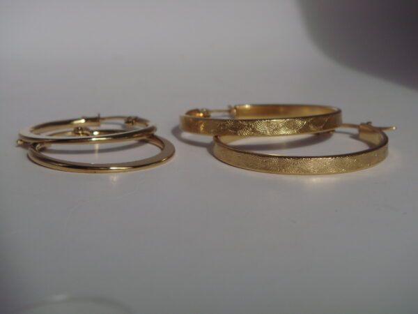 Boucles d'oreilles acier doré style créole – Image 2