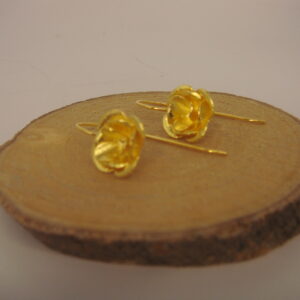 Boucles d'oreilles acier fleur de rose