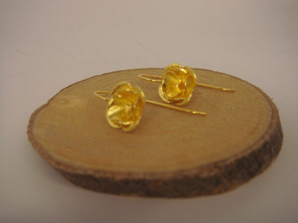 Boucles d'oreilles acier fleur de rose