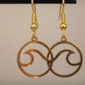 Boucles d'oreilles laiton vague