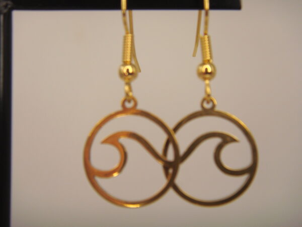 Boucles d'oreilles laiton vague