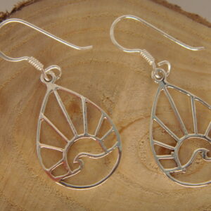 Boucles d'oreilles argent vague & sunset