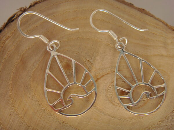 Boucles d'oreilles argent vague & sunset