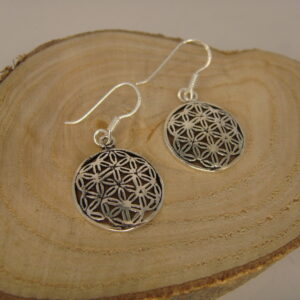 Boucles d'oreilles argent Fleur de Vie